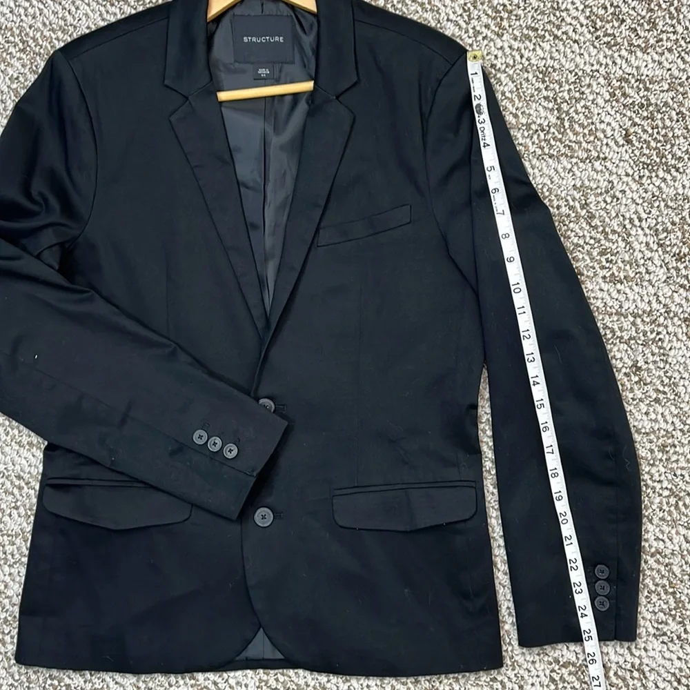STRUCTURE BLAZER CASUAL TWO BUTTON COTTON SPANDEX LINED MENS SIZE SMALL